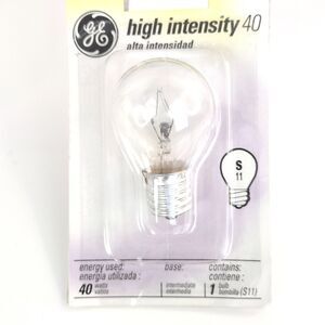 GE High Intensity 40w Light Bulb High Intensity S11 Intermediate Base 2 Bulbs